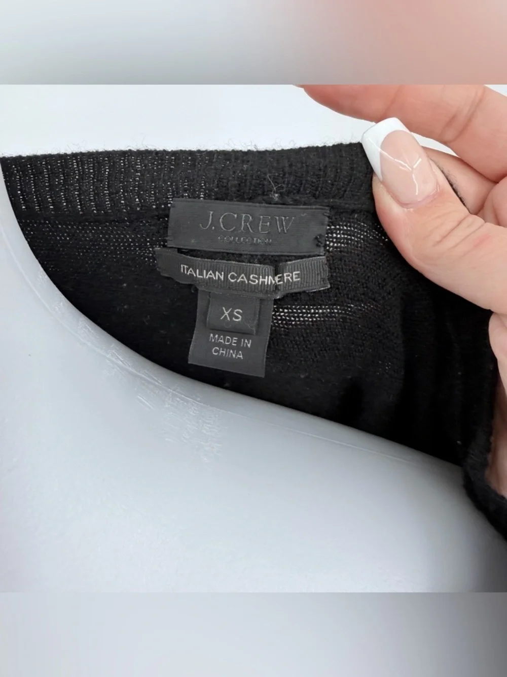 J. CREW COLLECTION Italian Cashmere Dolman Sweater Black 05066